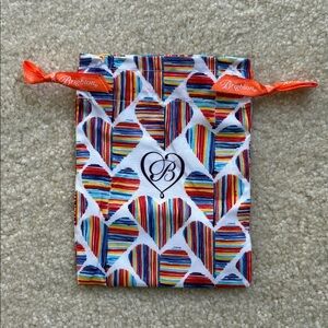 Brighton Drawstring Bag Heart Pattern Rainbow Small 4.5 x 6